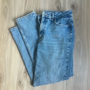 Zara Light Blue Straight Jeans